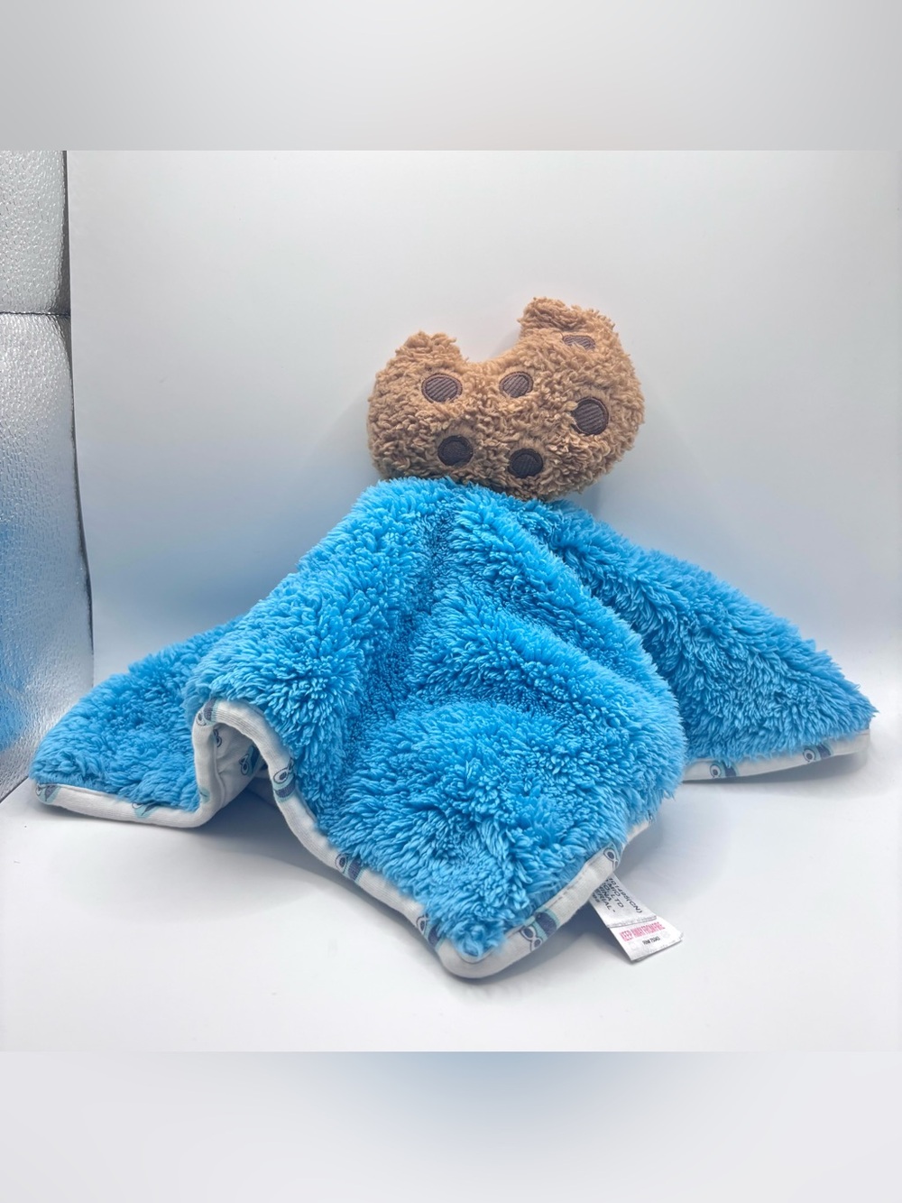 Sesame Street Cookie Monster Security Blanket Lovey Plush Toy Blue Boys Girls